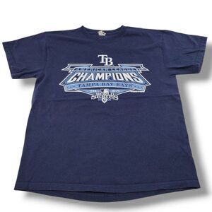 Tampa Bay Rays Shirt Size Medium 2008 MLB American League Champions Graphic Tee